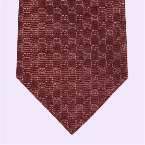 Gucci Krawatte Aus Seidenjacquard in Rot für Herren .